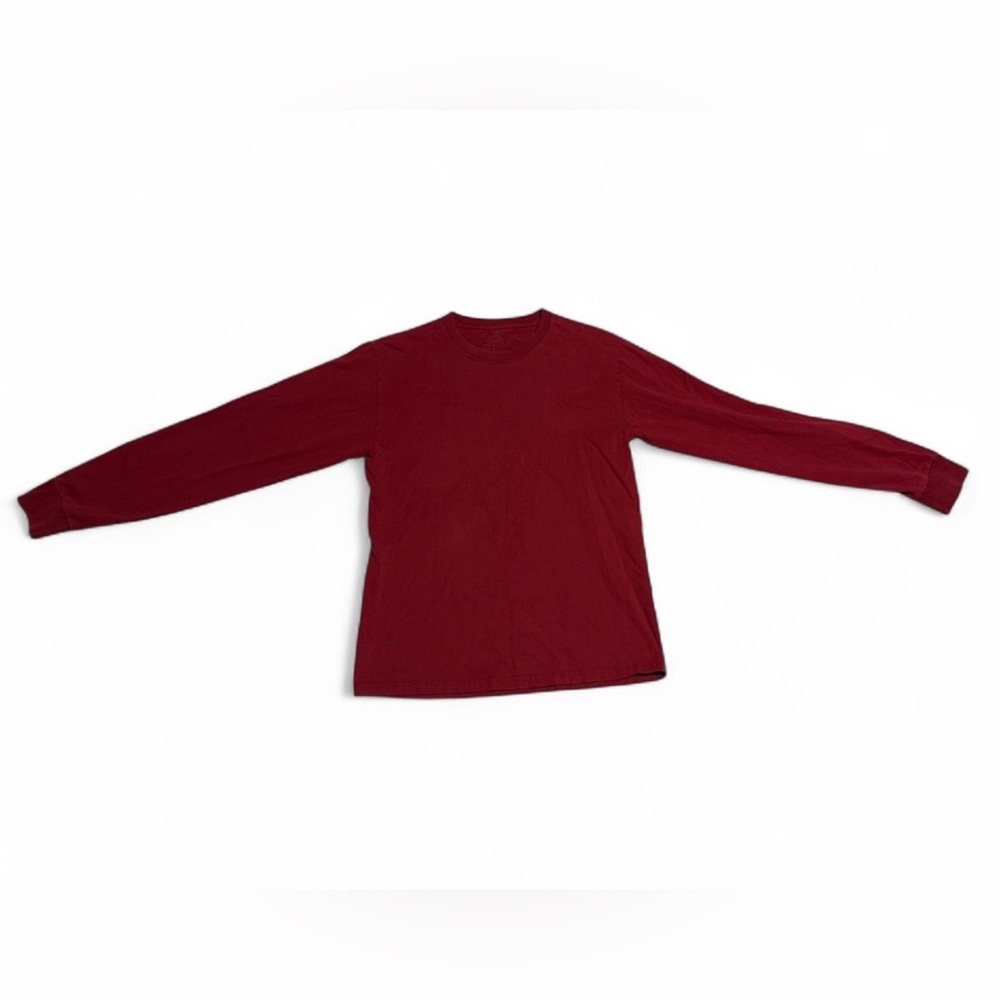 Classic Long Sleeve Crewneck Tee - Deep Burgundy small
